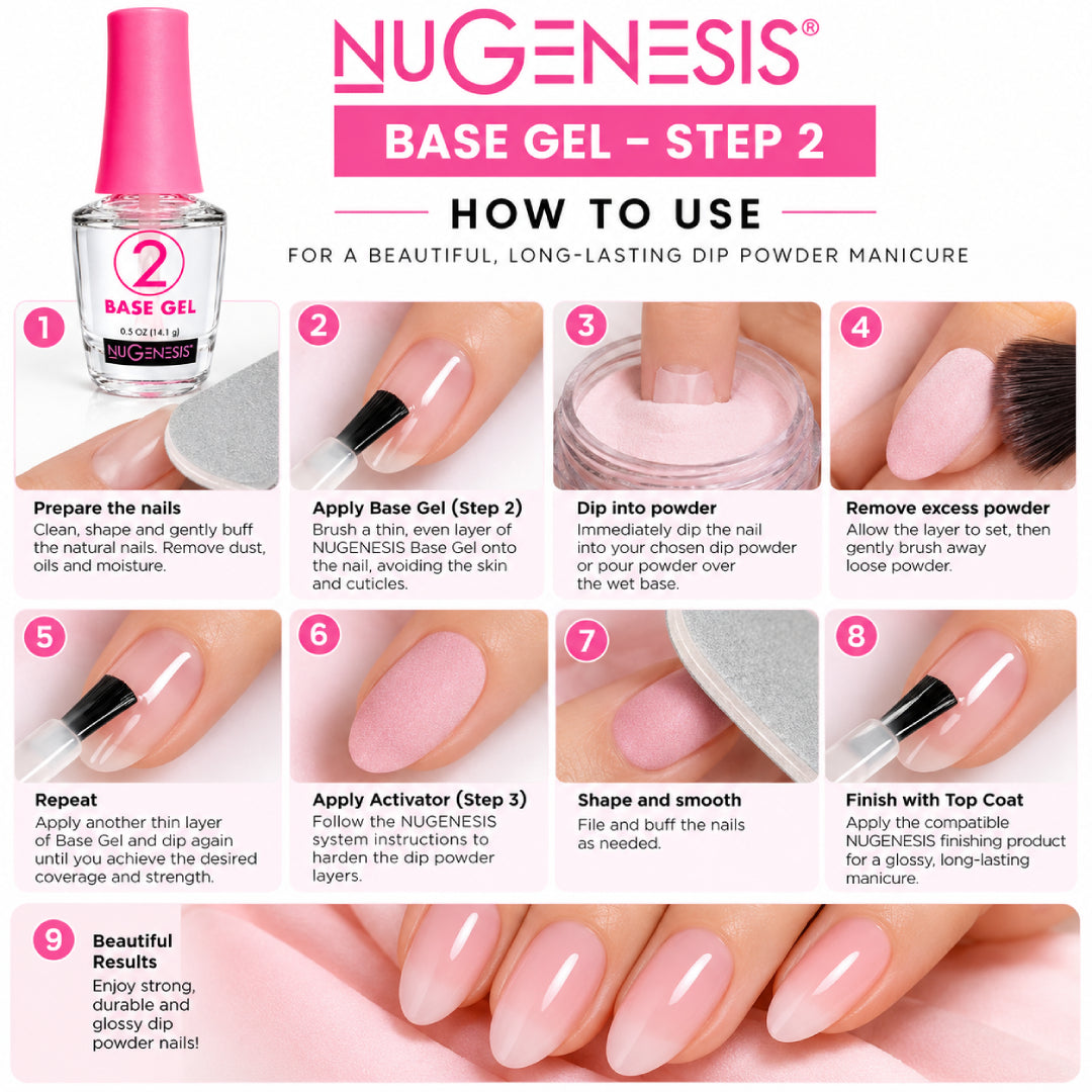 NUGENESIS - Dip Nail Base Gel - Step 2